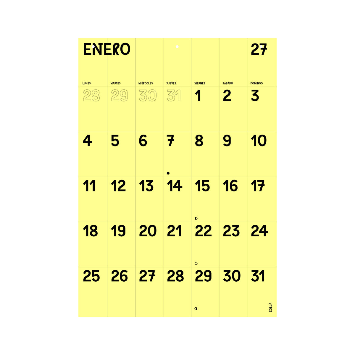 CALENDARIO PARED 2027